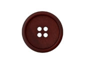 Knapp Resirkulert 453478 4-hull 18mm 22 Mørk brun