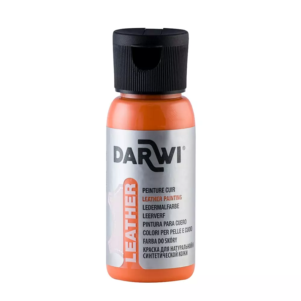 Darwi Leather Lærmaling - 50ml - 752 Orange