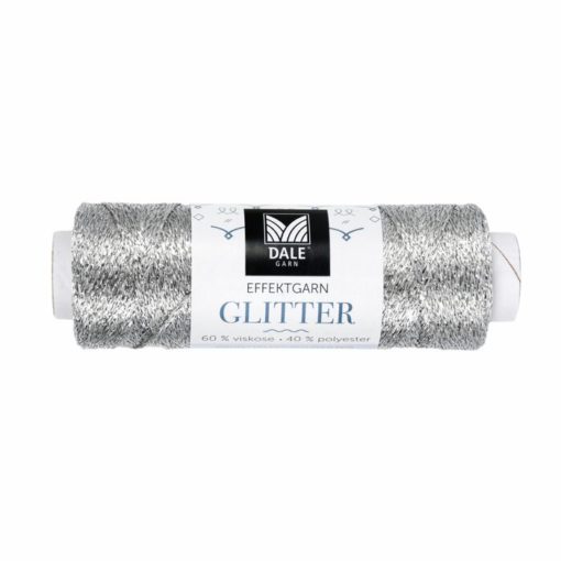 Glitter effektgarn - 202 Sølv