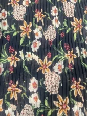 Pleated Chiffon - Blomster