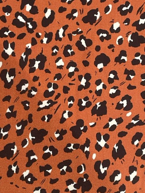 Viscose twill - panter - orange