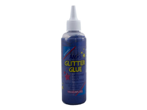 Amos Glitterlim 120ml Blå