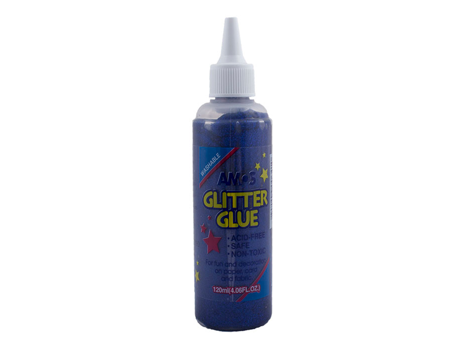 Amos Glitterlim 120ml Blå