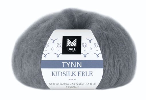 Tynn Kidsilk Erle - 4027 Mørk gråblå (Utgått farge)