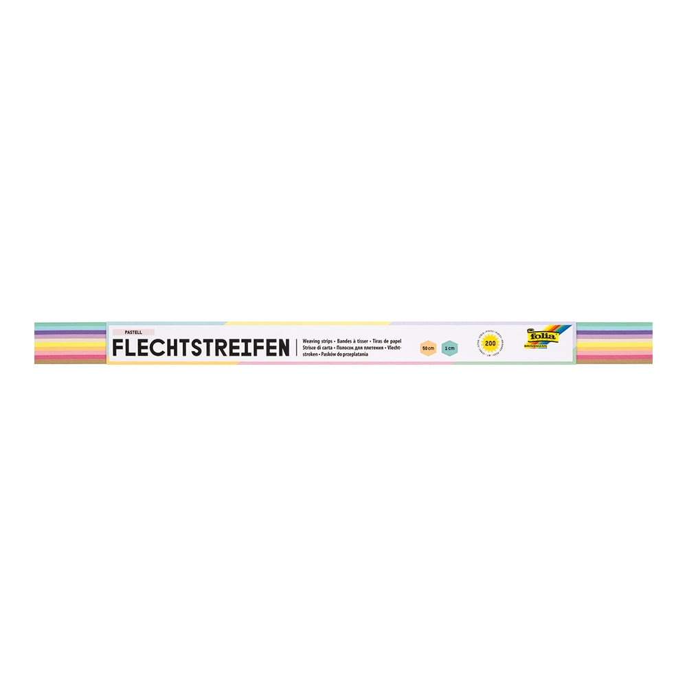 Folia Flettestrimler Pastell 50cm – 1 cm