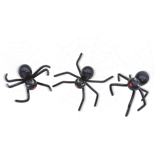 Ballonger Spooky Spider sett, 3stk