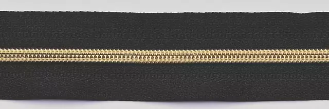 4mm Glidelås - Gull