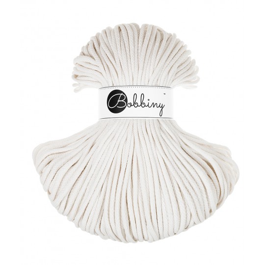 Bobbiny Braided Cord 5mm, 100m - Off White