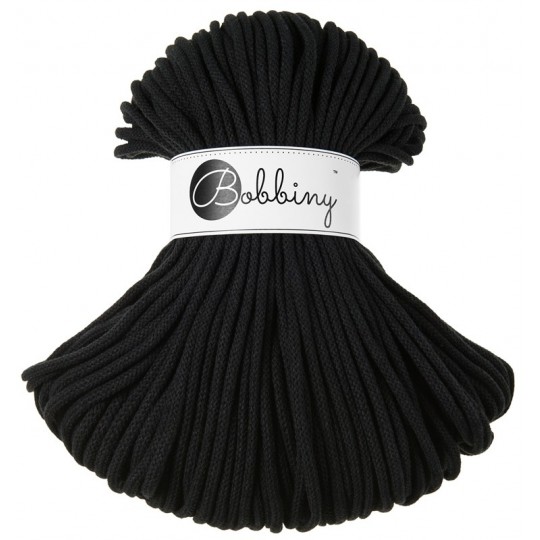 Bobbiny Braided Cord 5mm, 100m - Black