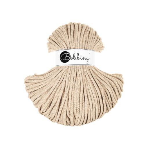 Bobbiny Braided Cord 5mm, 100m - Golden Warm Beige