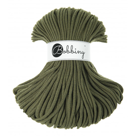 Bobbiny Braided Cord 5mm, 100m - Avocado