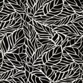 Woven Viscose Linen - Blader - Sort