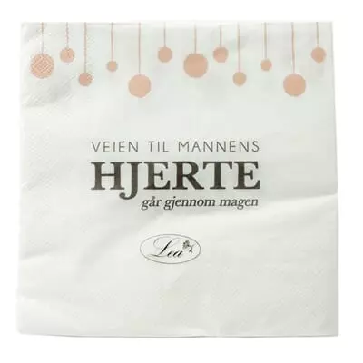 Servietter - Veien til mannens hjerte går gjennom magen