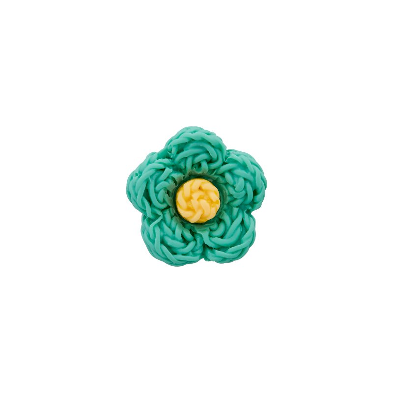 Knapp 454205 – Øyeknapp BLOMST 13mm – 26 Grønn