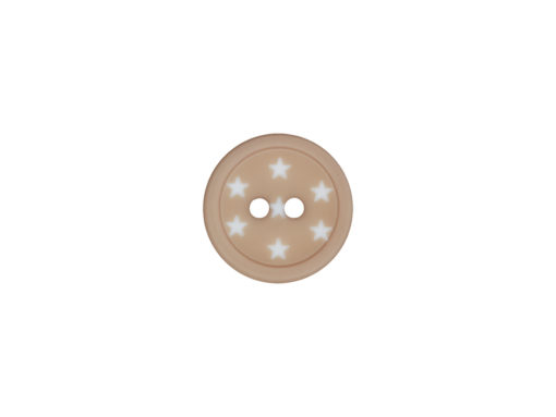 Knapp 452701 2-hull 12mm 16 Brun stjerner