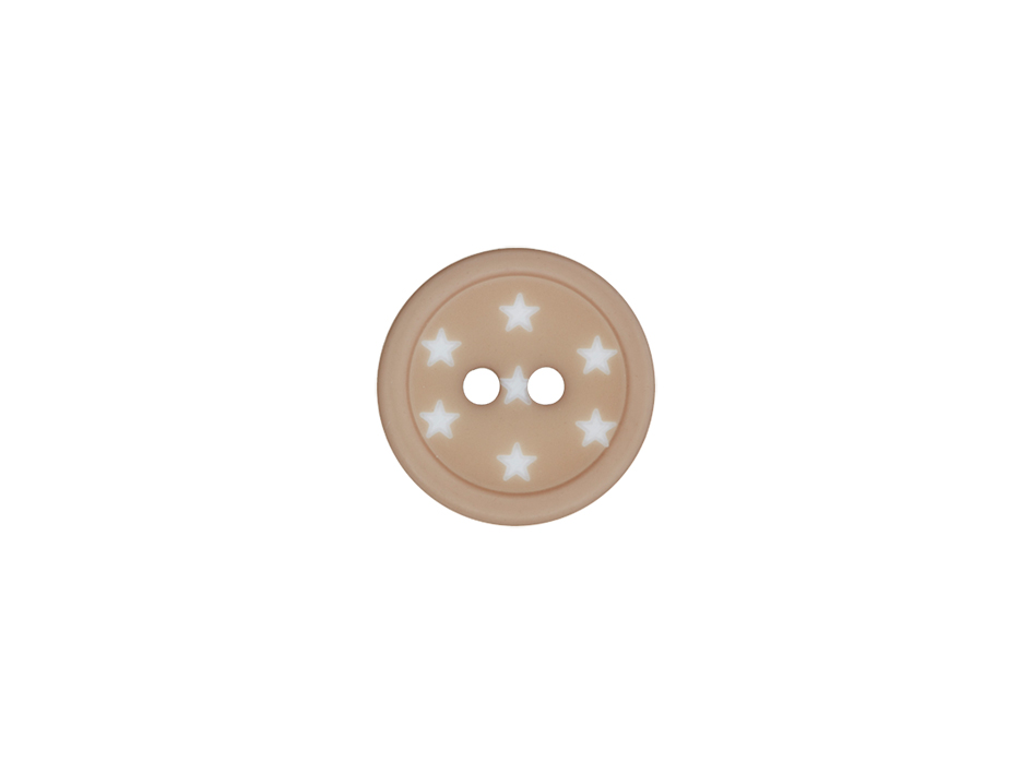 Knapp 452701 2-hull 12mm 16 Brun stjerner