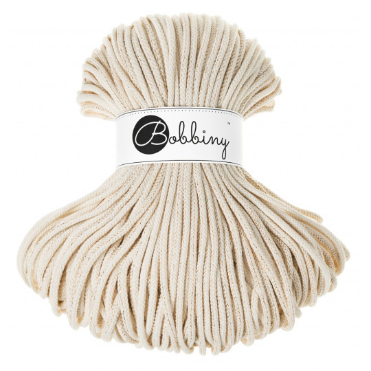 Bobbiny Braided Cord 5mm, 100m - Golden Natural