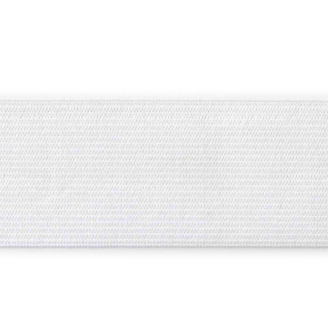 Elastikk - 40mm - Hvit