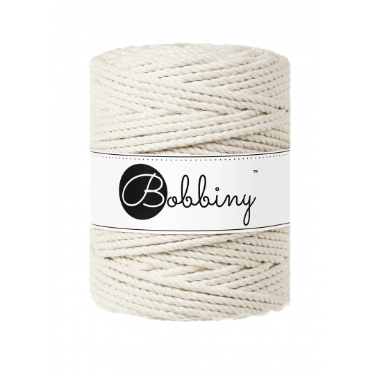 Bobbiny 3PLY Makramé Rope 5mm, 100m  - Natural