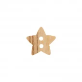 Knapp - 12mm - Stjerne - Beige