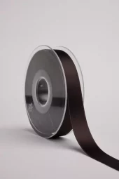 Satinbånd - 16mm - Mørk brun