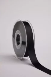 Satinbånd - 16mm - Sort