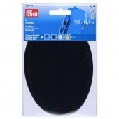 Prym Strykelapp imitert semsket skinn 2stk – Sort