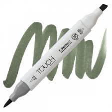 Touch twin marker grayish green deep