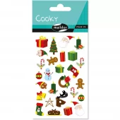 Cooky klistremerker – Jul tradisjonell 2