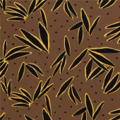 Viscose Jersey - Brun - Blader