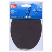 Prym Strykelapp imitert semsket skinn 2stk – Mørk Grå