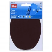 Prym Strykelapp imitert semsket skinn 2stk – Mørk Brun