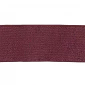 Elastisk bånd m/lurex 40mm - Burgunder