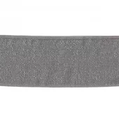 Elastisk bånd m/lurex 40mm - Grå