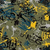 Bomull Jersey - Grønn - Abstrakt