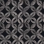 Viskose Nylon Crepe - Mørk blå - Abstrakt