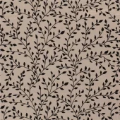 Viskose Jersey – Blomster – Brun