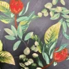 Satin - Blå - Blomster