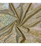 Lycra Disco Holografisk - Gull