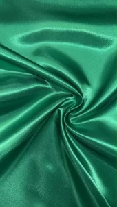 Polyester sateng - Grønn