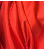 Polyester sateng - Rød