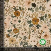 Ribb Jersey - Små blomster