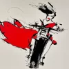 Biker in Red