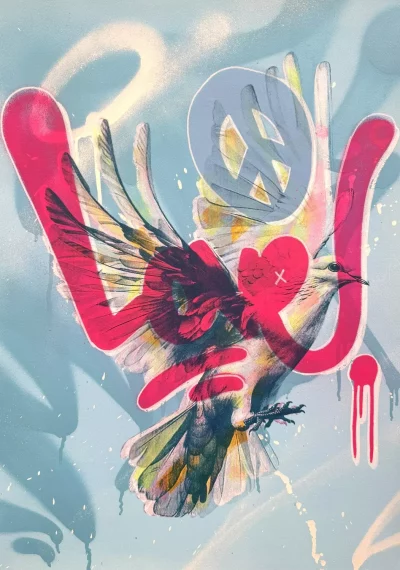 Peace and love (Blå)