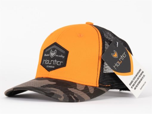 Haunter cap Orange/camo front + netting