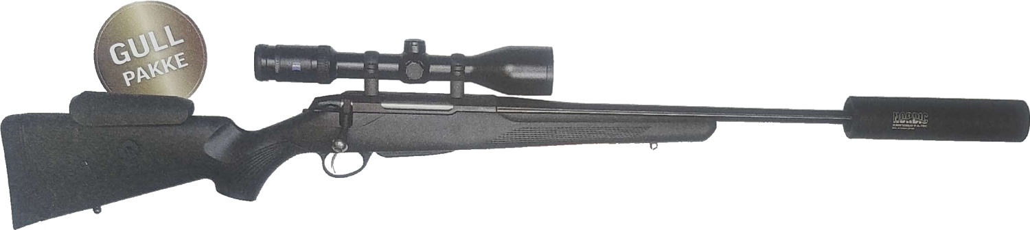 Tikka T3x Lite Justerbar & Gjenget Riflepakke GULL