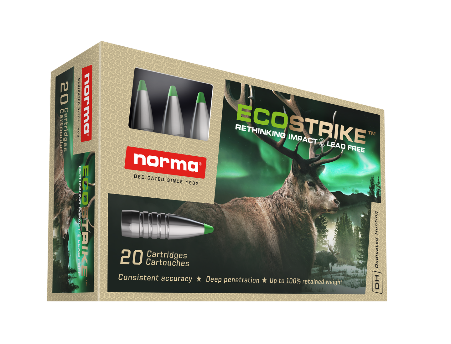 Norma Ecostrike 308Win 150gr/9,7g Blyfri kobberkule