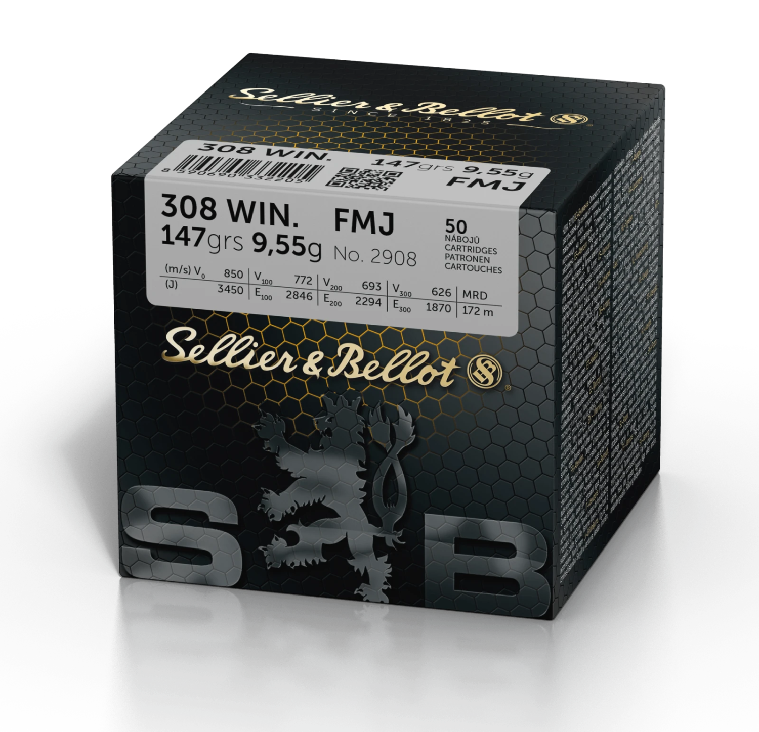 Sellier & Bellot 308 Win 147gr FMJ 50/400