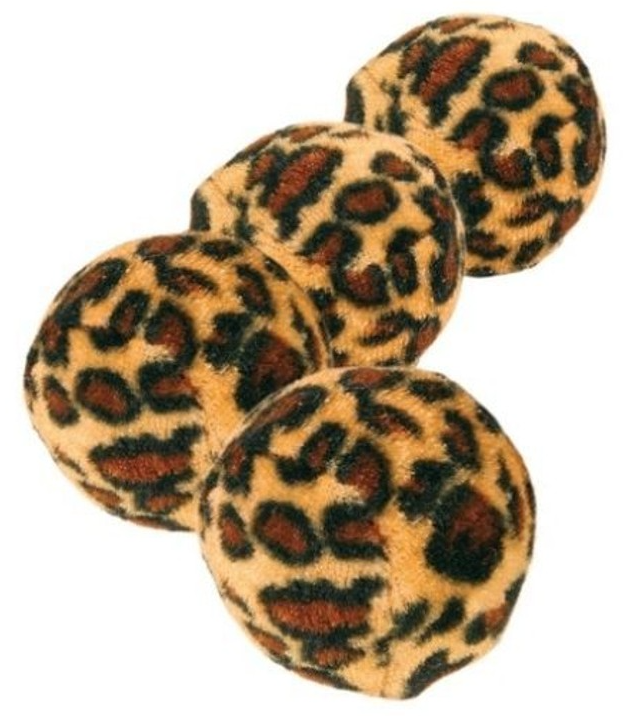 Trixie 4xballer med leopard mønster