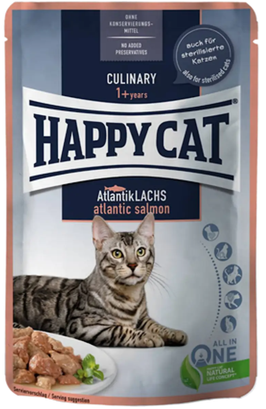 Happy Cat Pouches Culinary Atlantic salmon 85g